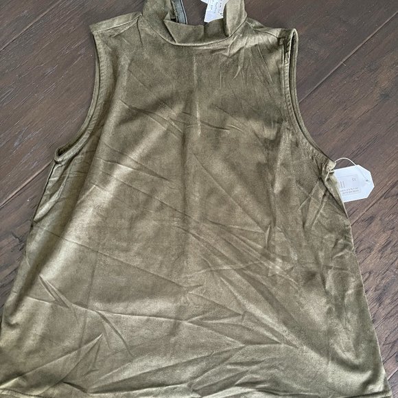 NEW Sadie & Sage Imitation Leather Tank Top - Picture 1 of 3